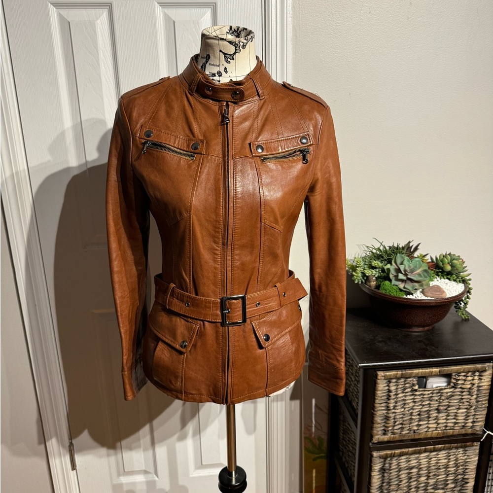 Lory ITALIAN LEATHER Moto Biker BELT LAMBSKIN DISTRESSED fitted imported western